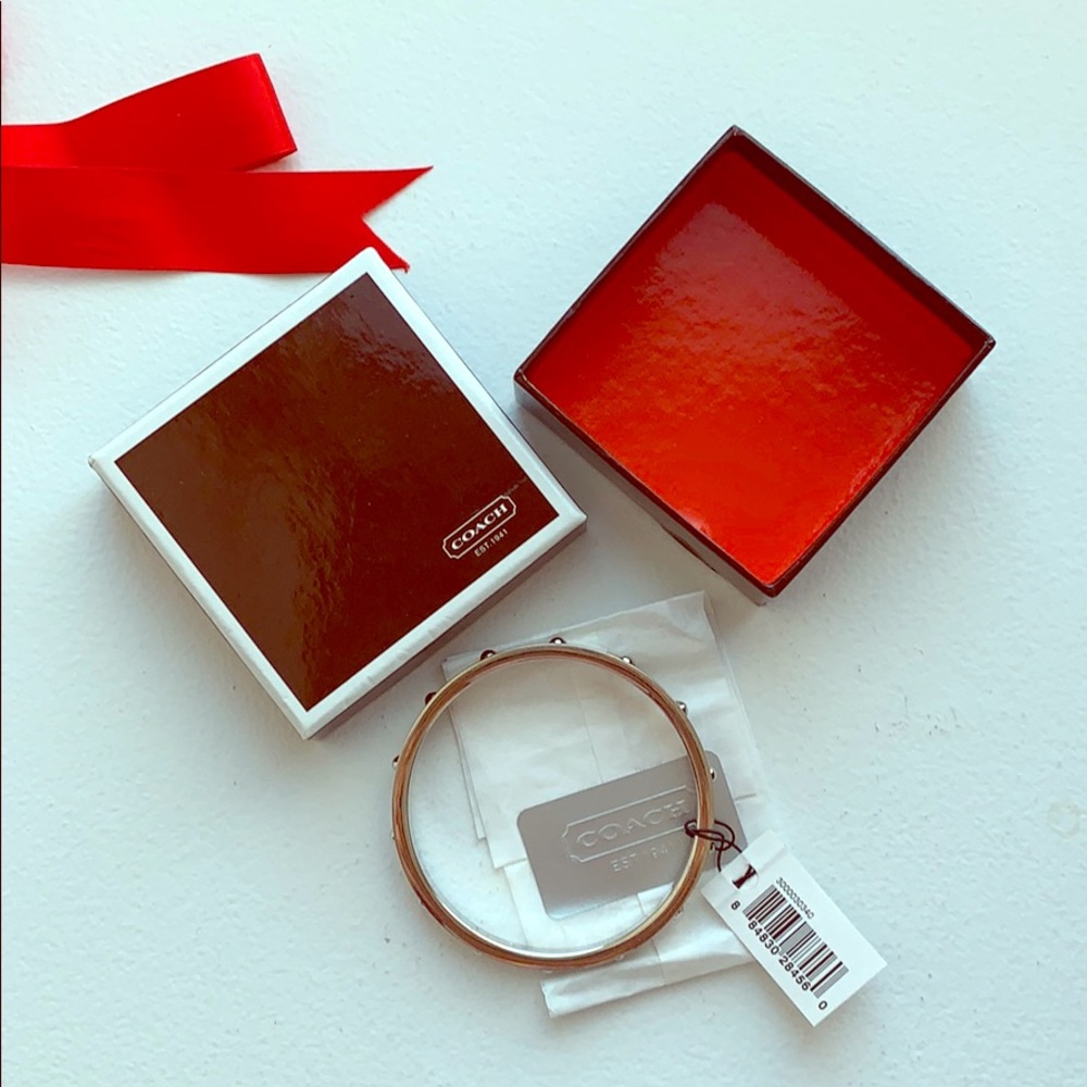 Brand new Coach silver 1/4 nail head bangle